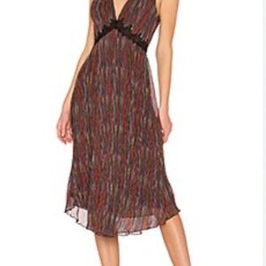 House Of Harlow x Revolve Midi Dress Linen Cotton Gauzy Boho S
